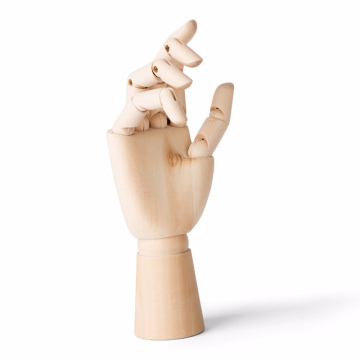 Adorno mano articulada de madera